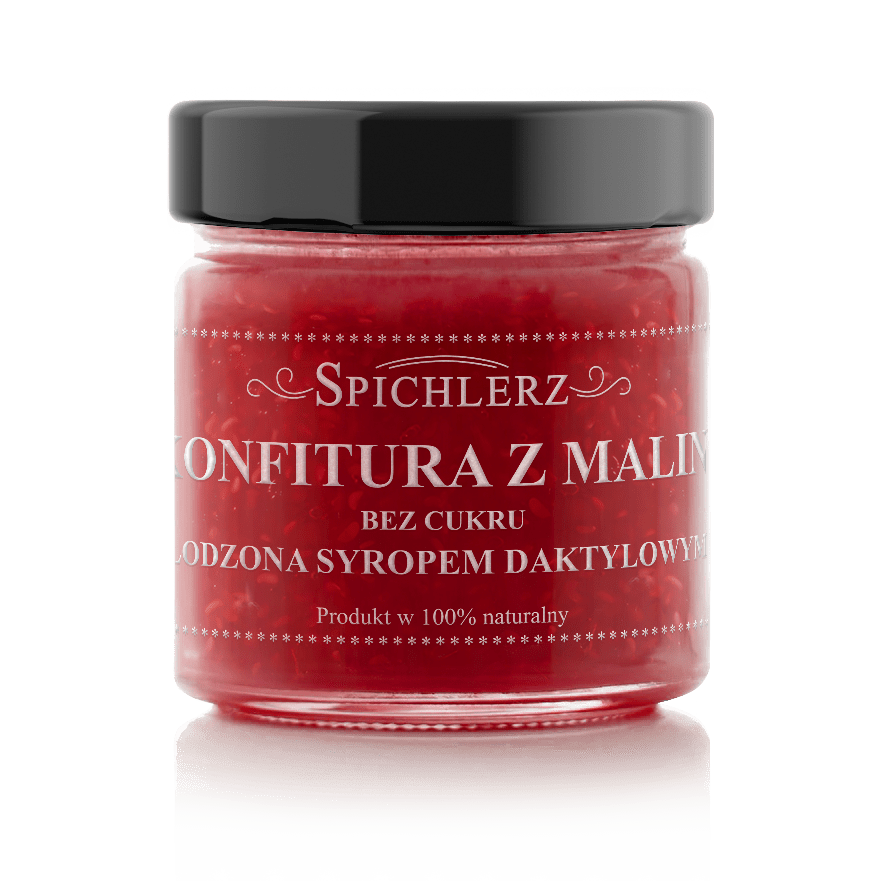 Bez cukru Konfitura z malin 100g